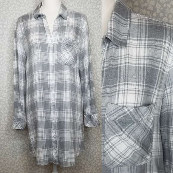 cloth & stone Tops - Anthropolgie Cloth & Stone Plaid Flannel